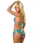 ed hardy femmes maillots de bain hardy9106-bleu-blanc